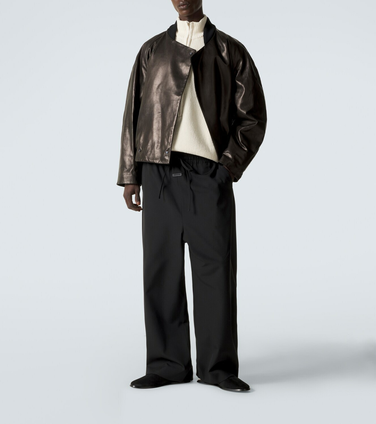 Fear of God Wool, linen, and cotton half-zip sweater