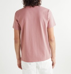 A.P.C. - Raymond Logo-Embroidered Cotton-Jersey T-Shirt - Pink