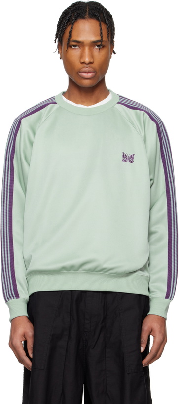 Photo: NEEDLES Green Track Crew Neck Sweatshirt