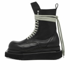 Rick Owens Men's Laceup Turbo Cyclops Boot in Black/Pearl