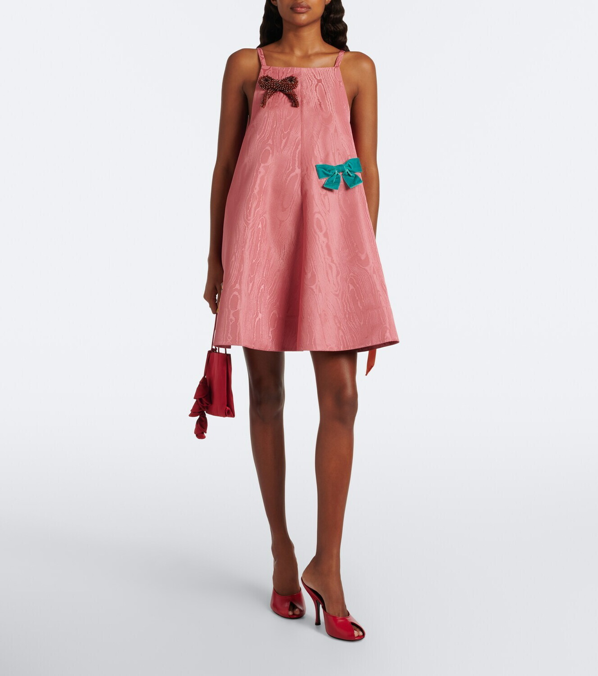 Alémais Valentina embellished moiré minidress