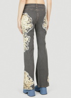 Guess USA Floral Printed Flared Jeans