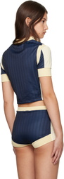 AMBUSH Blue Striped Jersey Rib T-shirt