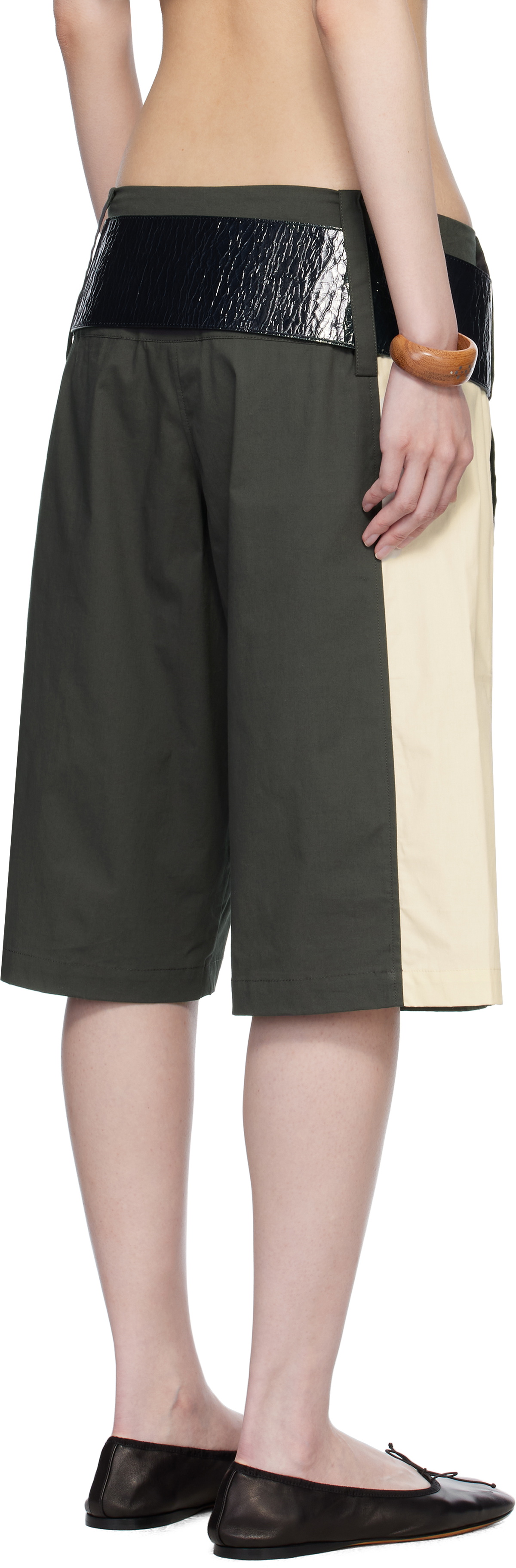 Belle The Label Gray Paneles Shorts