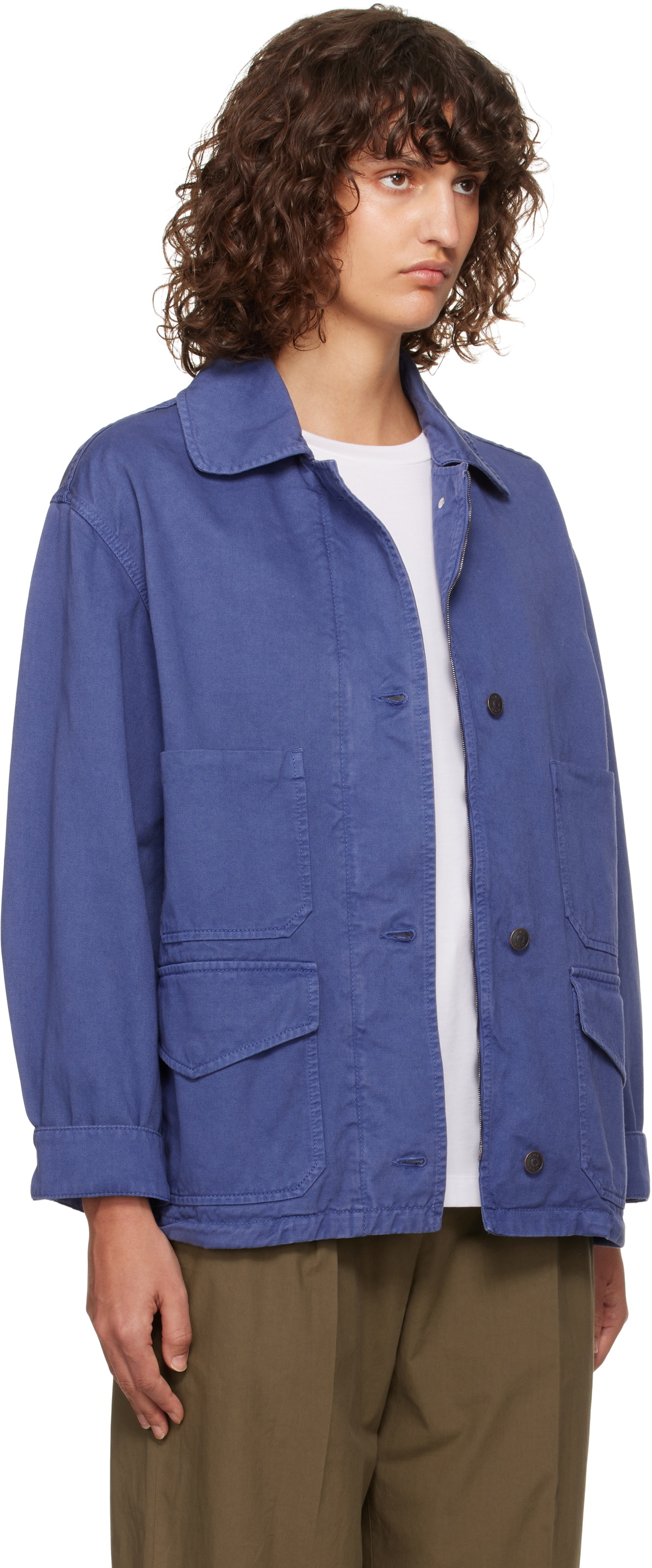 The Row Navy Jolene Jacket The Row