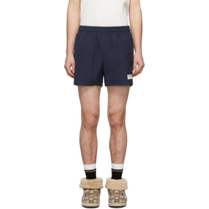 Photo: Gucci Navy Classic Swim Shorts