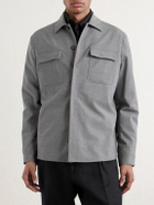 Eleventy - Wool-Blend Flannel Overshirt - Gray