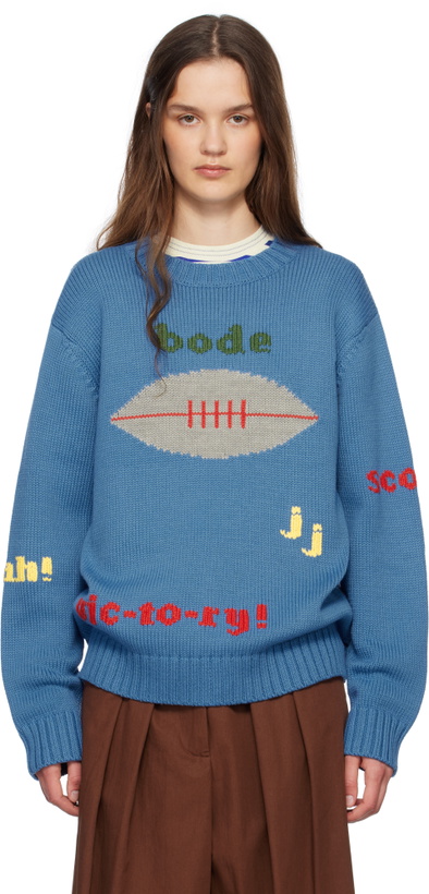 Photo: Bode Blue Spirit Sweater