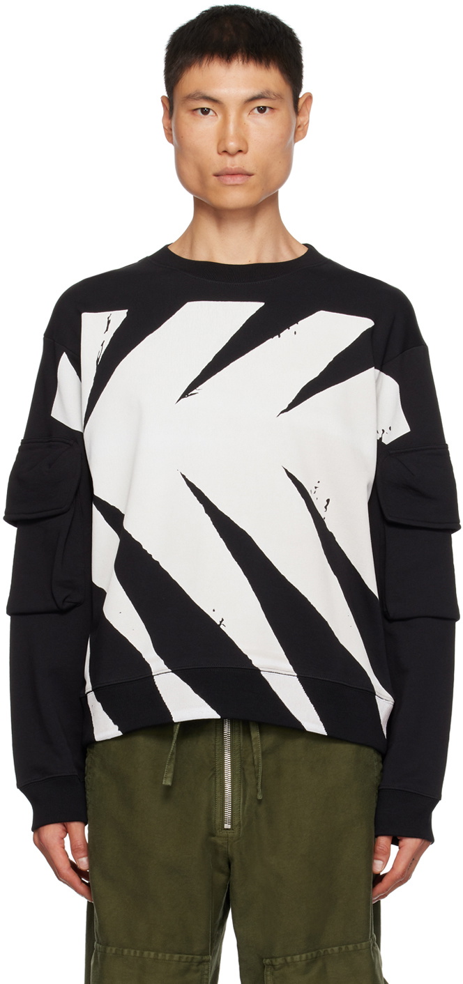 【送料&関税込】Dries Van Noten Sweatshirt With Print Black Printed Sweatshirt by Dries Van Noten on Sale