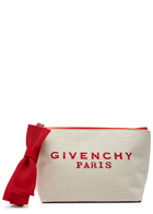 Givenchy Logo-print Canvas Clutch - Red - One Size