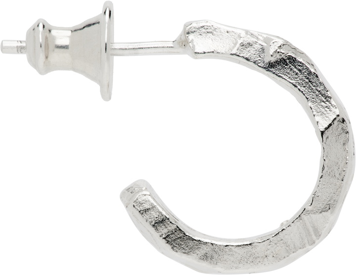 Photo: The Ouze Peti Raw Blue Sapphire Scatter Hoop Single Earring