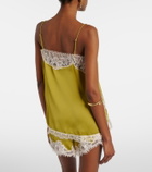 Faithfull Hanna lace-trimmed satin camisole