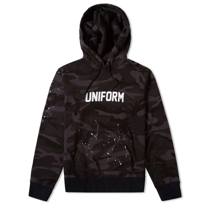 Photo: Uniform Experiment Camouflage Dripping Logo Hoody