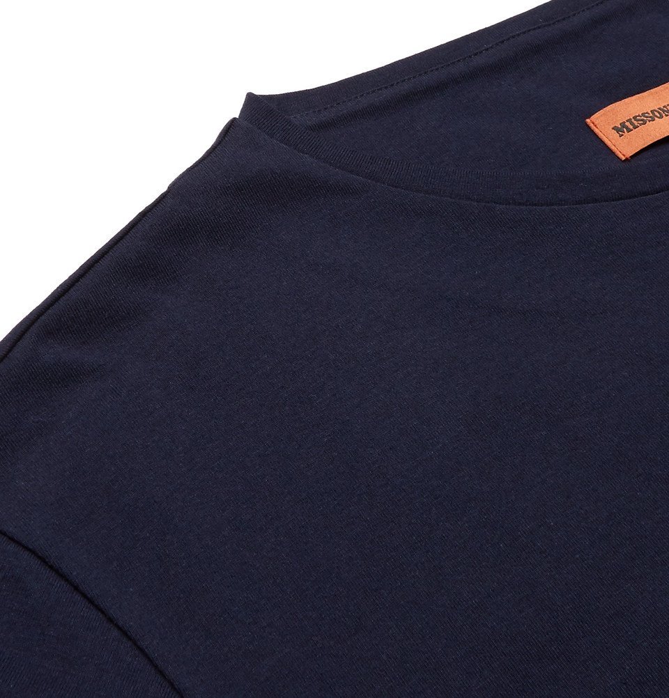 Missoni - Logo-Print Cotton-Jersey T-Shirt - Men - Navy