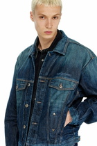 Diesel Trucker jacket in selvedge denim - Denim Jackets - Unisex - Blue