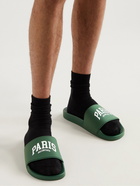 Balenciaga - Logo-Print Rubber Slides - Green