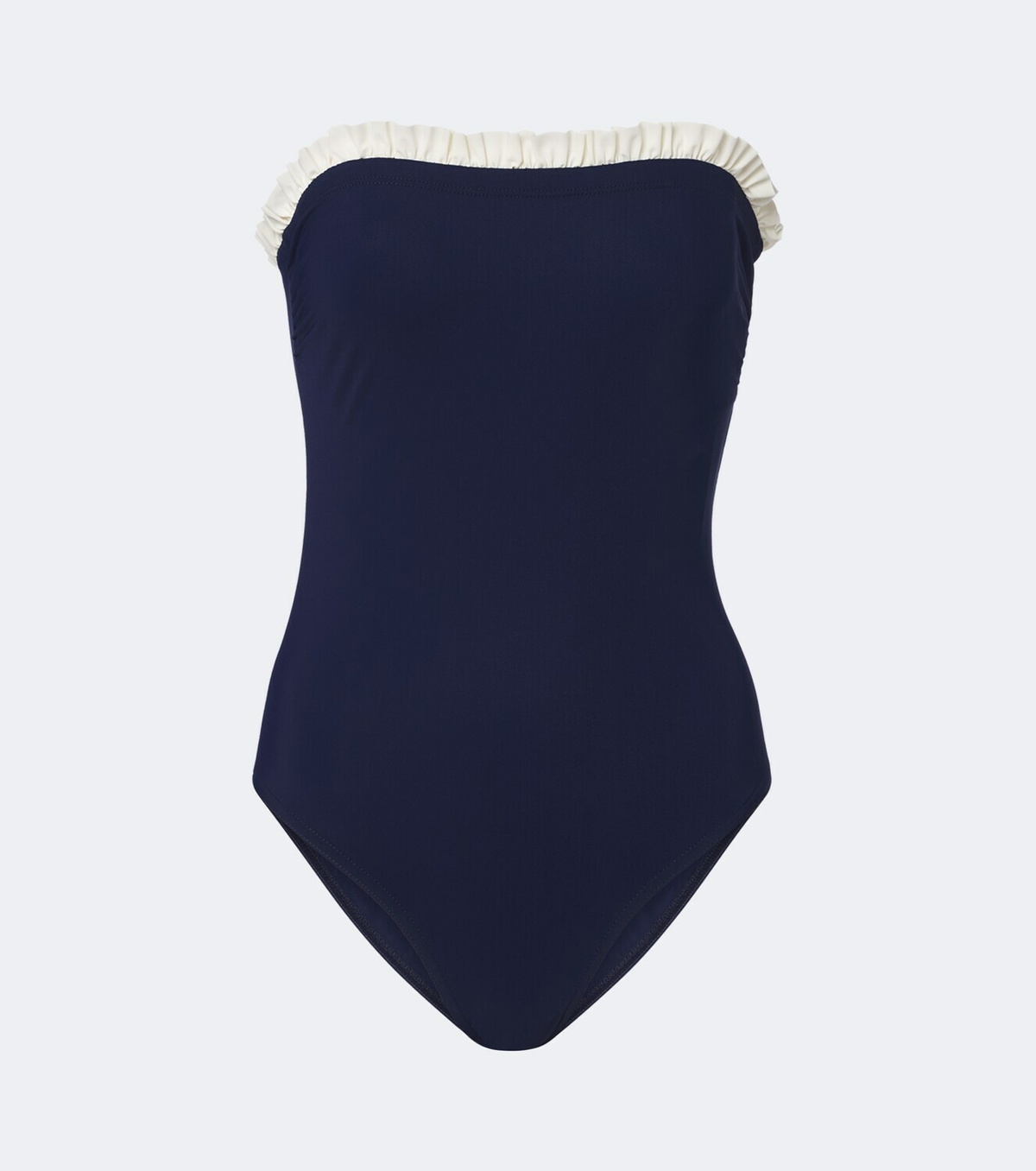 Karla Colletto Basics ruffled strapless swimsuit
