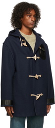 Maison Margiela Navy Wool Kaban Coat