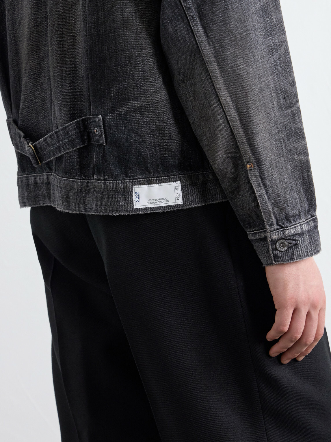 Neighborhood - Savage Embroidered Denim Jacket - Gray