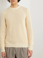 DOPPIAA - Ribbed Cotton Sweater - Neutrals