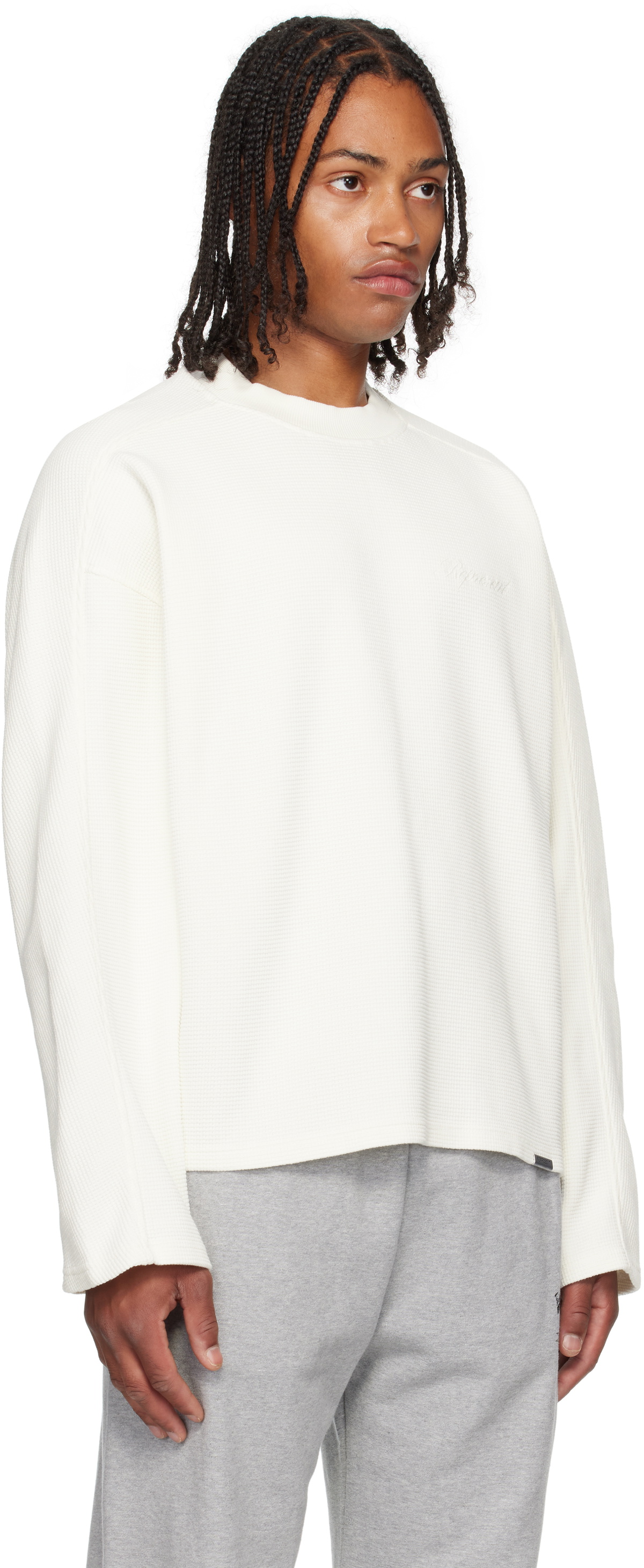 【DISCERNMENT】Merror Pigment Waffle Long Sleeve Represent Off-White Waffle Long Sleeve T-shirt Represent