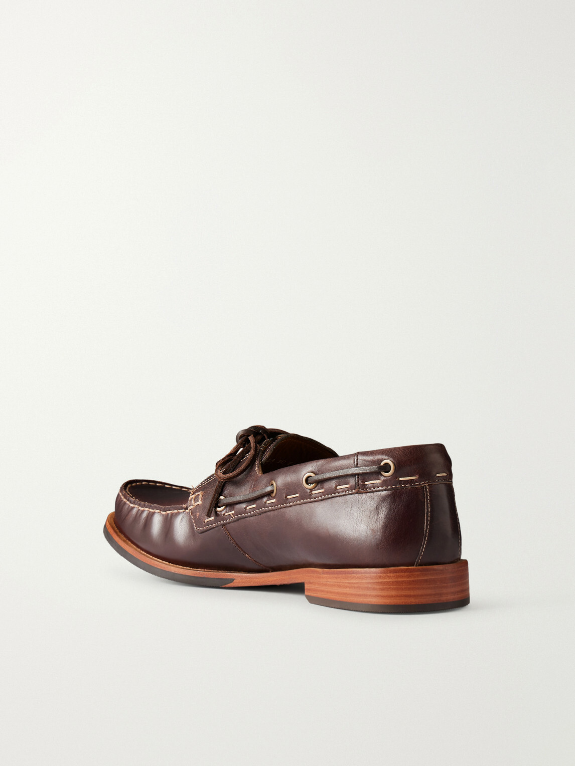 Grenson - Claude Leather Boat Shoes - Brown