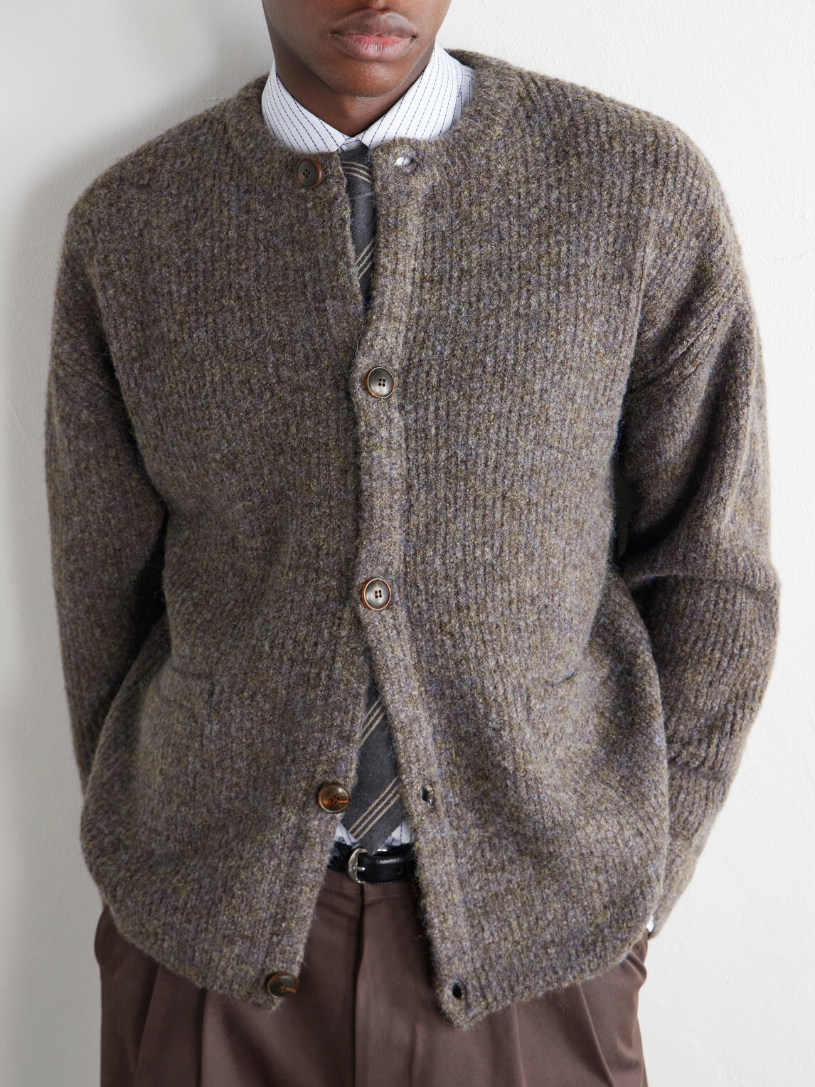 FrizmWORKS - Knitted Cardigan - Brown