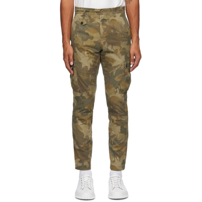 Photo: Etro Khaki Camo Logo Cargo Pants