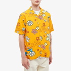 Men's AAPE & Peace Vacation Shirt in Orange