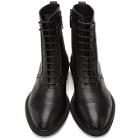 Haider Ackermann Black Leather Lace-Up Boots