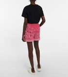 Alanui - Bandana cotton-blend shorts