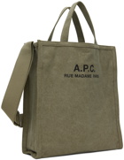 A.P.C. Khaki Recovery Shopping Tote