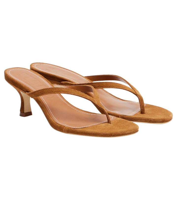 Photo: Staud Freja 60 suede thong sandals