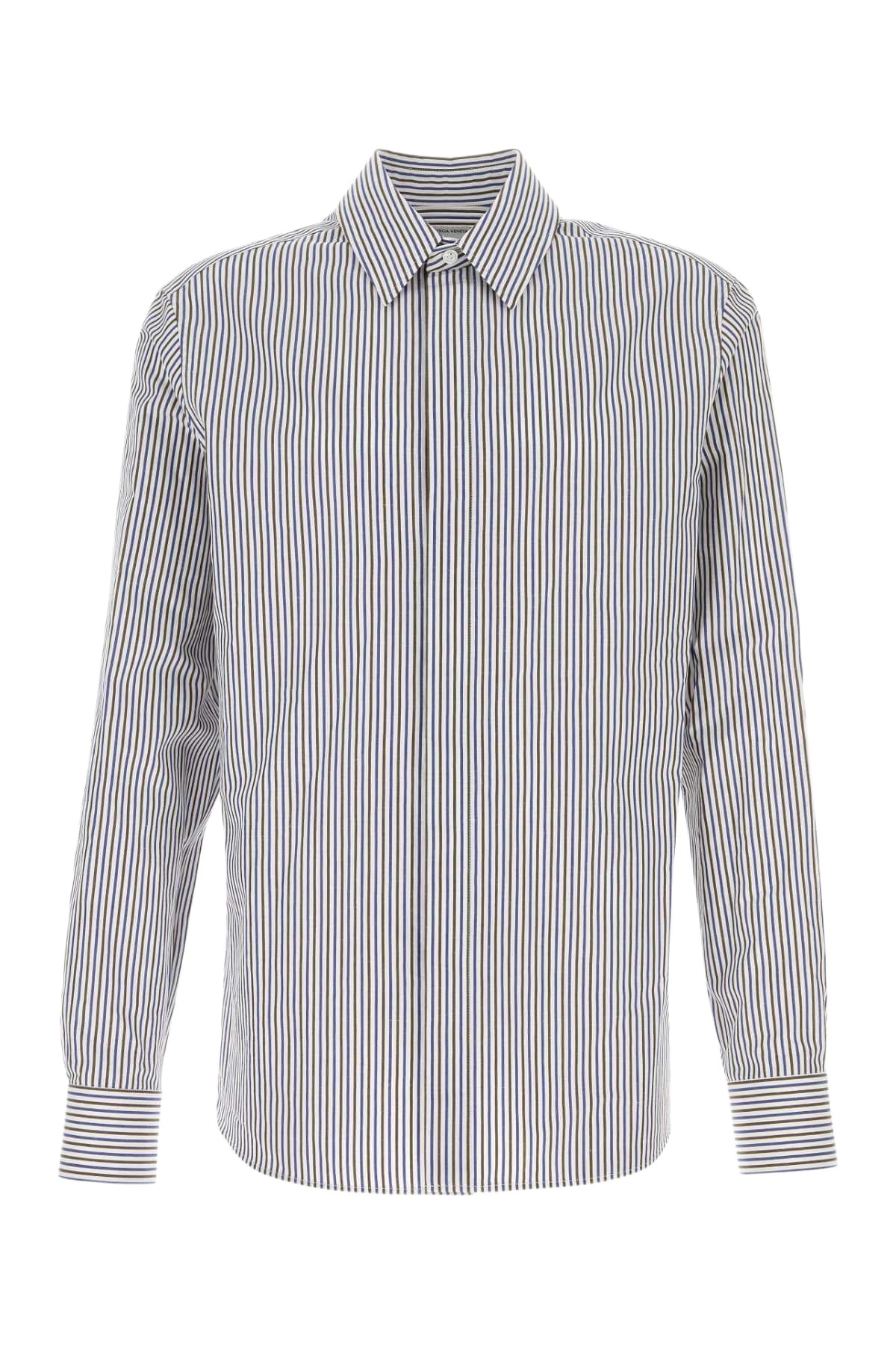 Tシャツ・カットソー BOTTEGA VENETA Two-tone leather and suede Intrecciato shirt Bottega Veneta Two-tone Leather And Suede Intrecciato Shirt
