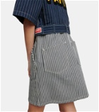 Kenzo - Belted striped denim minidress