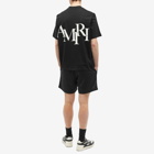 AMIRI Men's Staggered Logo T-Shirt in Black