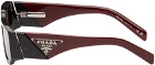 Prada Eyewear Burgundy Symbole Sunglasses