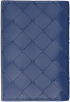 Bottega Veneta Navy Flap Card Case