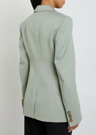 Stella Mccartney Single-breasted Wool Blazer Sage