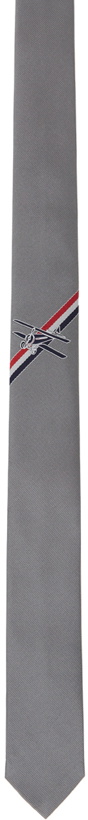 Photo: Thom Browne Grey Silk Tie