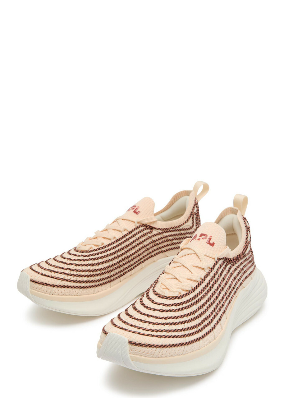 Athletic Propulsion Labs Techloom Zipline Embroidered Knit Sneakers Beige