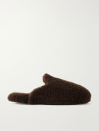 TEKLA - Shearling Slippers - Brown