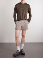 Portal - Lateral Peak Logo-Print Recycled-Jersey T-Shirt - Brown