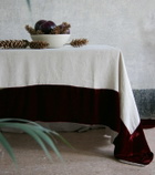 Once Milano Velvet-trimmed linen tablecloth
