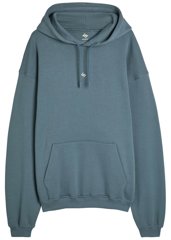 Photo: Represent 247 Dna Hooded Cotton Sweatshirt Navy