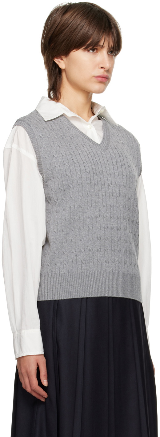 Dunst Gray V-Neck Vest