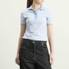 Samsøe Samsøe Women's Saella Short Sleeve Polo Top in Bel Air Stripe