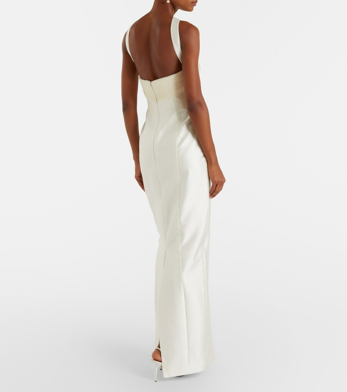 Danielle Frankel Bridal Lette wool and silk bustier gown
