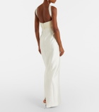 Danielle Frankel Bridal Lette wool and silk bustier gown
