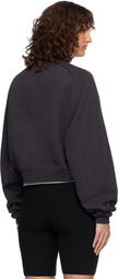 Fear of God ESSENTIALS Black Campus 90's Cropped Raglan Sweatshirt
